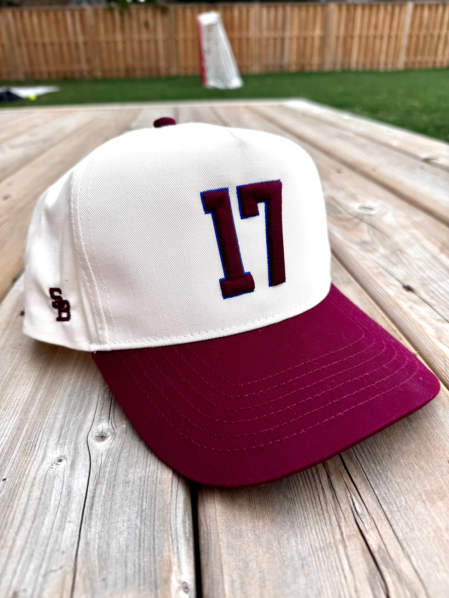Personalized jersey number hat