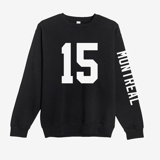 Team - Number and City/Team crewneck
