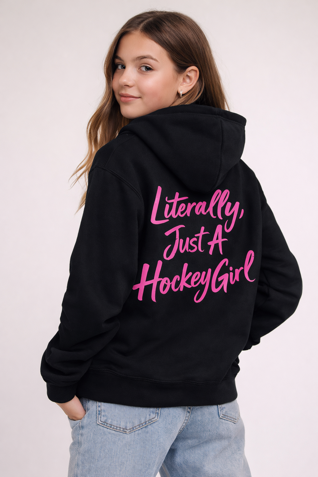 Literally, Just a Hockey Girl Hoodie