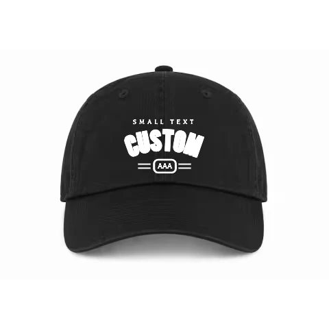 Buckle Adjustable - Dad Hat - Black - Front with Hash Mark Cap / black / Dad Hat Adjustable design