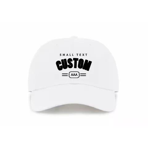 Buckle Adjustable - Dad Hat - White - Front with Hash Mark Cap / white / Dad Hat Adjustable design