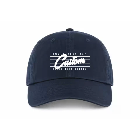 Buckle Adjustable - Dad Hat - Navy - Front with Retro Bar Hat / navy / Dad Hat Adjustable design
