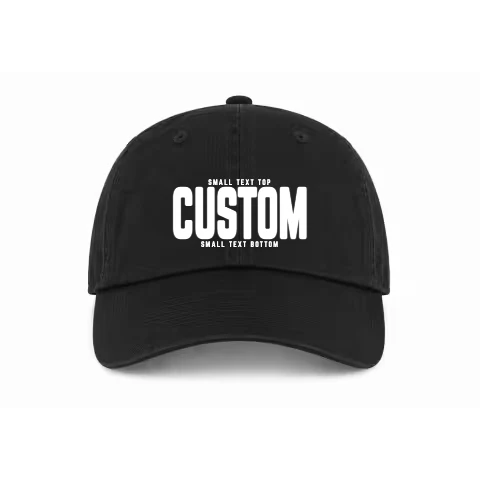 Buckle Adjustable - Dad Hat - Black - Front with Block Font Hat / black / Dad Hat Adjustable design