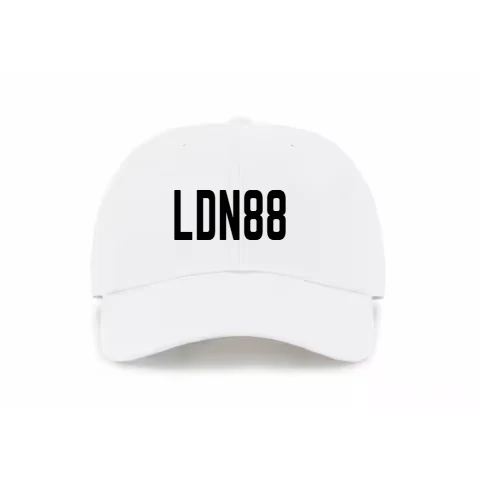 Buckle Adjustable - Dad Hat - White - Front with Team/City + Number Hat / white / Dad Hat Adjustable design