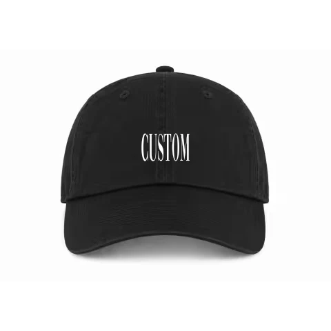 Buckle Adjustable - Dad Hat - Black - Front with Vogue Cap / black / Dad Hat Adjustable design