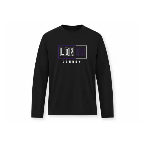 Long Sleeve - Performance - Black with Boxed - Team + Number / black / long sleeve design