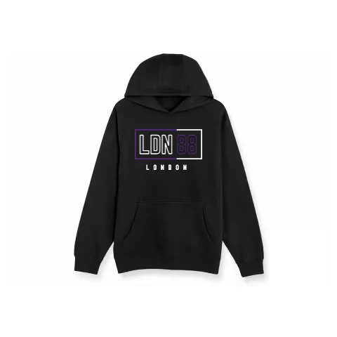 Hoodie - Black with Boxed - Team + Number / black / hoodie design